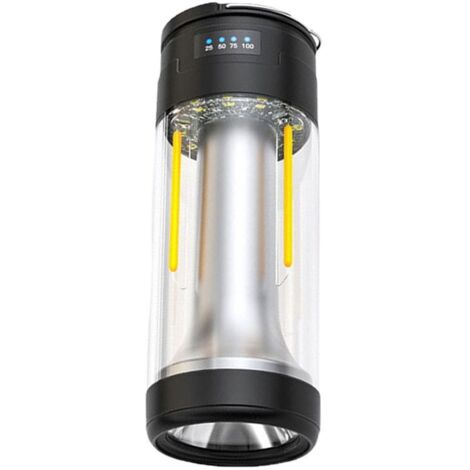 Lámpara de camping recargable, linterna LED de camping, linterna recargable, luz blanca cálida/roja con 4 modos, 2000 LM, portátil, impermeable, para uso en exteriores, camping, senderismo y emergenci (1/5)