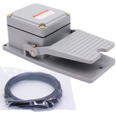 Interruptor de pie momentáneo de metal SPDT, NO NC, CA 380 V, 15 A, interruptor de pie instantáneo LT-3 (1/5)