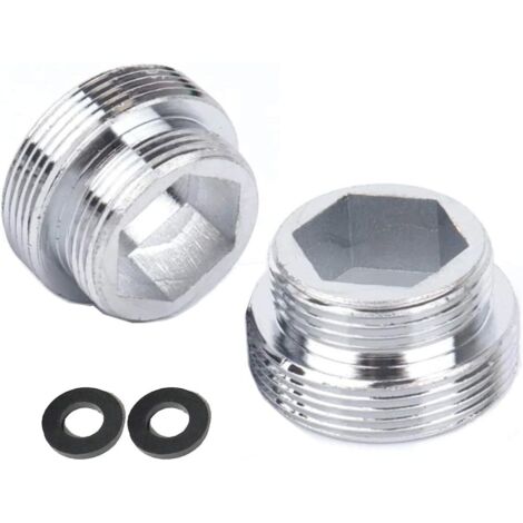 Juego de 2 adaptadores de grifo de metal macizo para grifos de cocina (M20 a M22) (1/3)