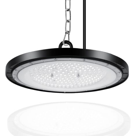 Luz de platillo volador de 100 W, reflector interior de 10000 LM, luz de platillo volador industrial ultradelgada de 6500 K, luz de taller de iluminación interior industrial IP65, adecuada para garaje (1/5)