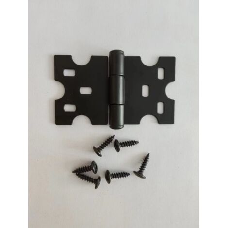 30 bisagras negras para gabinetes con tornillos, ideales para puertas pequeñas, cajones, ventanas y muebles. (1/5)
