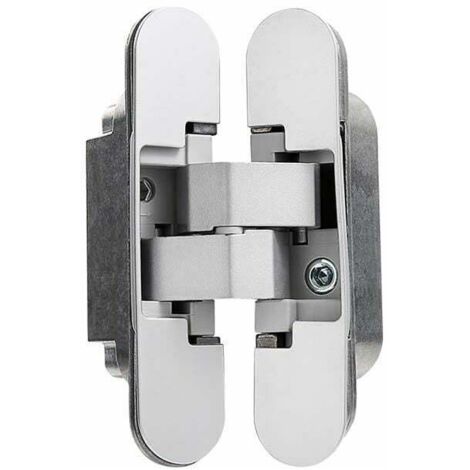 Bisagra invisible para puertas, Juego de 2 bisagras invisibles para puertas pesadas, capacidad de carga 40 kg, apertura 180º (1/4)