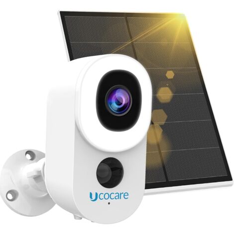 Cámara de seguridad solar inalámbrica WiFi para exteriores de 2.5K/4MP, compatible con Alexa, visión nocturna a color, sirena, detección de personas, IP66 (1/5)