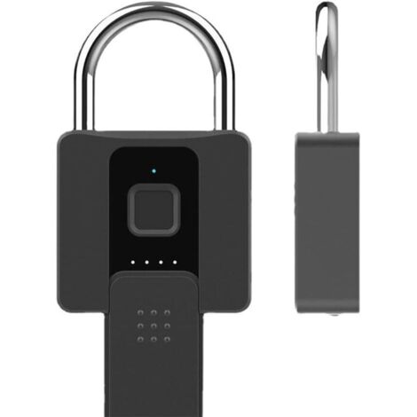 Cerradura inteligente con huella dactilar, recargable por USB, con autorización remota, sin llave, para iOS/Android, resistente al agua IP65, para taquillas, mochilas, bicicletas y almacenamiento. (1/5)