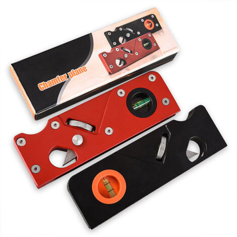 Cepillo de madera multifuncional de 2 piezas para trabajar la madera (negro y rojo) (1/5)