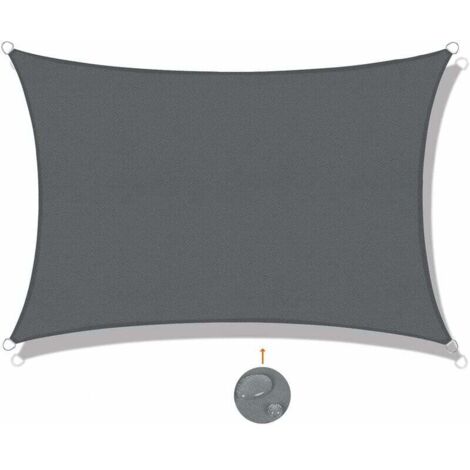 Vela de sombra rectangular de poliéster impermeable de 3 x 5 m (1/5)