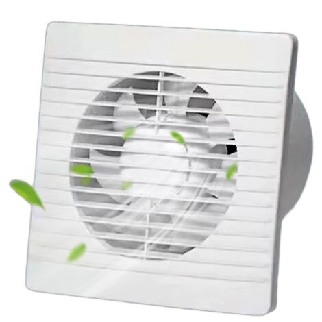 Extractor de aire de pared de 4 pulgadas, eficiencia de 18 W, estructura ABS, válvula de inspección antirretorno, ideal para baño, tienda de cultivo, cocina, etc.