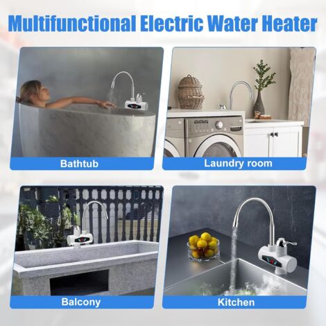 Grifo Eléctrico Instantáneo 360°: Agua Caliente Y Fría Sin Obras En La Cocina | 3000W