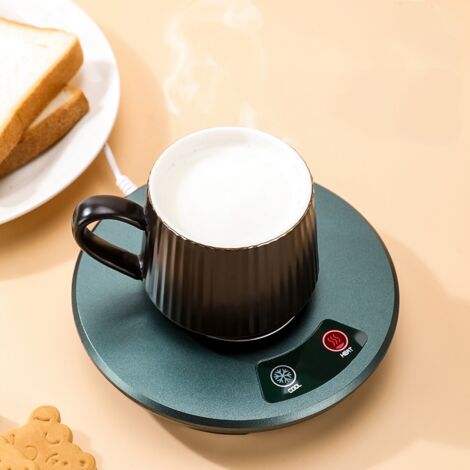 Calentador de tazas 2 en 1, calentador de tazas con función de enfriamiento, tetera termostática, posavasos calefactable con USB para té con leche y café. (1/5)