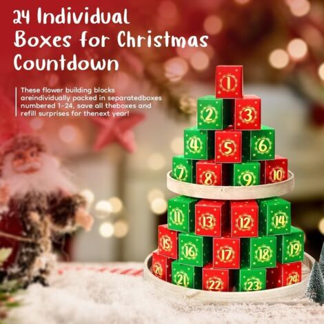 Calendario De Adviento 2025 De Gnomos | 24 Adornos Colgantes Acrílicos Planos 2D Para Navidad