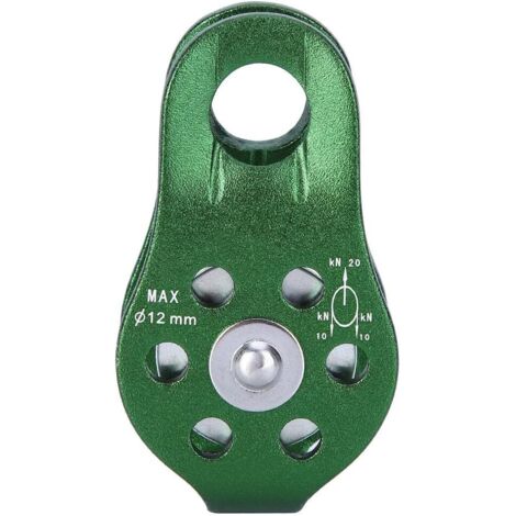Polea de aleación de aluminio de una sola cuerda giratoria de alta resistencia, accesorio de escalada para equipo de seguridad de escalada. (1/5)