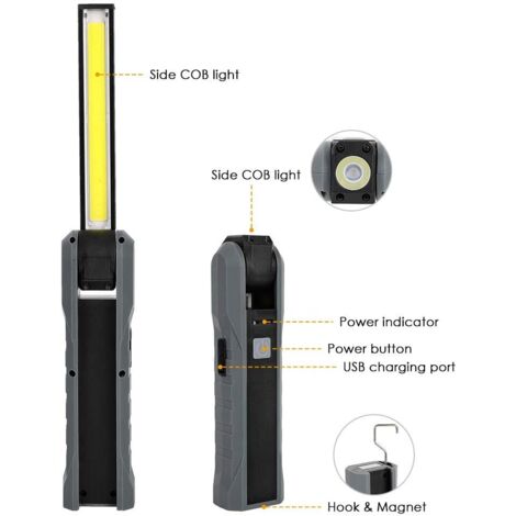 Lampe Torche Et Lumière D'Appoint 240LM 4AA - Polyvalente Compacte Avec Poignée Rotative