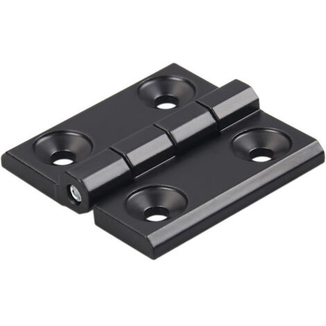 40 bisagras para gabinetes, bisagras de aluminio negro, bisagras de tope con rodamientos de bolas, orificios planos para mesas plegables, gabinetes y muebles. (1/5)
