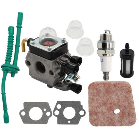 Kit de carburador compatible con STIHL FS55 FS55R FS55RC KM55 KM55R HL45 FS38 FS45 FS46 Piezas y accesorios del motor Kit de línea de combustible de repuesto Filtro de aire (1/5)