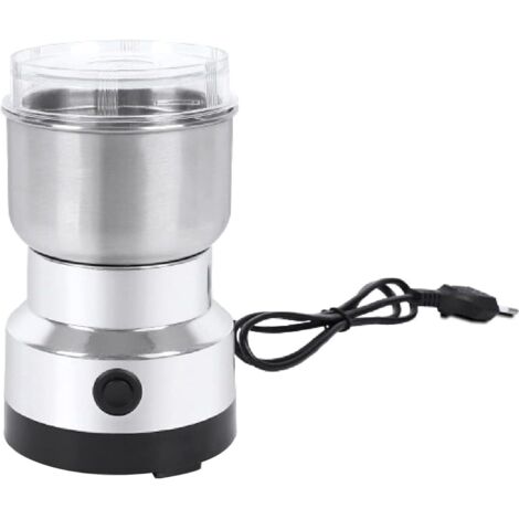 Molinillo de café, molinillo de especias, molinillo de café eléctrico de 150 W, mini molinillo doméstico, molinillo de hierbas multifuncional para granos, nueces, granos de café, condimentos y especia (1/5)