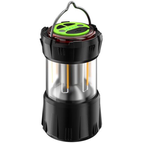 Lámpara de camping, linterna LED recargable por USB, reflector a batería, 9 modos de iluminación, IP67 resistente al agua, lámpara de camping magnética para emergencias, senderismo y cortes de luz. (1/5)