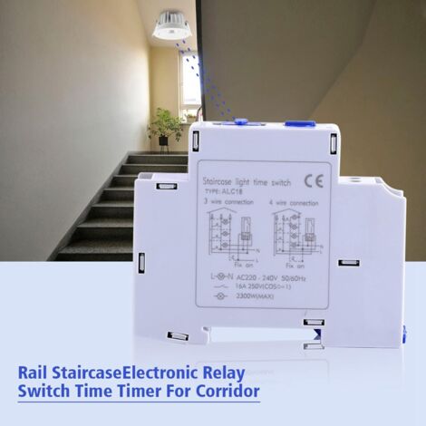Temporizador Mecánico Para Escalera 220-240V - Interruptor Automático De Tiempo Para Luces Y Electrodomésticos