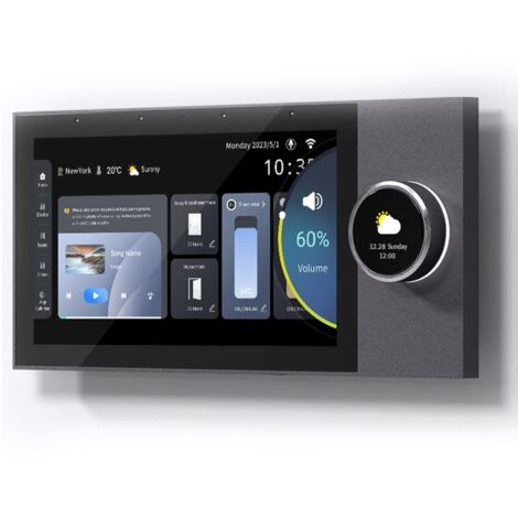 Panel de control de hogar inteligente, regulador de intensidad de 7 pulgadas y reproductor de música de fondo, interruptor temporizador de control de aplicación Smart Life Tuya para dispositivos intel
