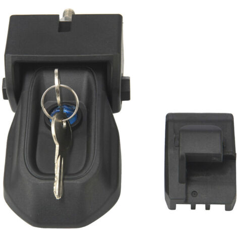 Pestillo de capó con llave. Kit de repuesto para Jeep Wrangler JL 2018, 2019 y 2020 (Negro) (1/5)