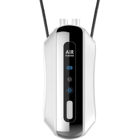 Purificador de aire ionizador, personal y recargable, portátil, con generador de iones negativos, eficaz contra gérmenes y alérgenos.