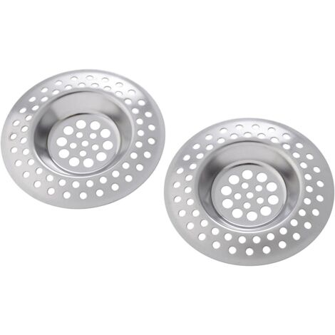 2 filtros de acero inoxidable para fregadero, lavabo y bañera. (1/5)