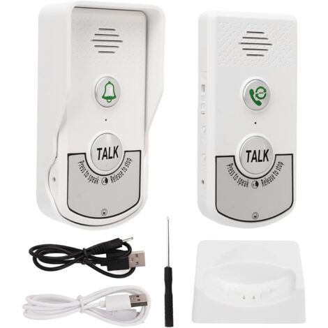 Timbre inalámbrico, resistente al agua hasta 1000 metros, intercomunicador inalámbrico, recargable, con 1 receptor - ANPVIZ (1/5)
