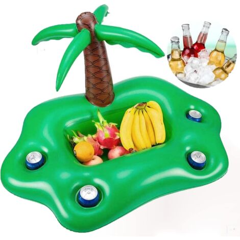 Portabebidas inflables, portabebidas inflables para piscinas, disfruta de tus bebidas favoritas en la piscina con portabebidas inflables de coco. (1/5)
