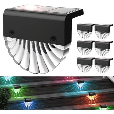 Luces solares para jardín exterior, lámparas solares impermeables para decorar jardines, patios, escaleras y otros espacios. Paquete de 6. (1/5)