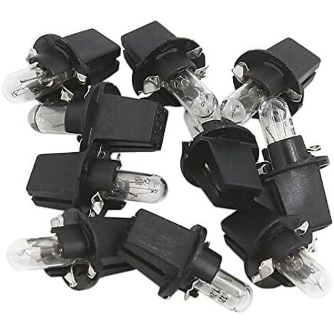 10 bombillas LED T5 para salpicadero, 12 V CC, 1,2 W, color amarillo brillante, para interior de coche. (1/4)