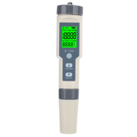 Medidor digital de temperatura, salinidad y TDS EC 4 en 1, para acuarios de agua salada (batería no incluida) (1/5)