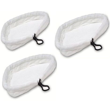 Juego de 3 paños de microfibra, almohadillas de limpieza universales compatibles con otras mopas de vapor, repuestos lavables para aspiradoras de vapor caliente. (1/5)