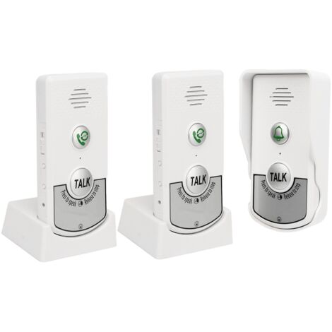 Timbre inalámbrico, resistente al agua hasta 1000 metros, intercomunicador inalámbrico, recargable, con 2 receptores - ANPVIZ (1/5)