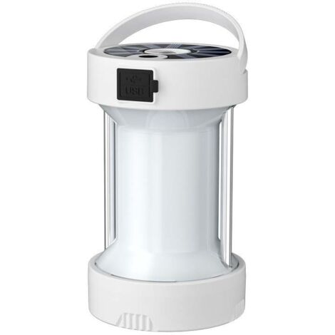 Linterna solar recargable para acampar, linterna LED con batería de 1800 mAh, luz para senderismo, luz solar para exteriores, luz para tienda de campaña para acampar, pescar y cortes de luz, color bla (1/5)
