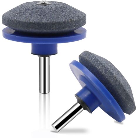 Afilador de cuchillas para cortacésped (5 unidades), afilador de herramientas de jardinería de alta resistencia, afilador multiusos preciso para cortacésped rotativo, palas, azadas y bordeadoras (1/5)