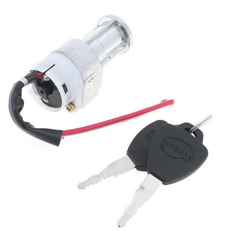 Mini cilindro de batería para motocicleta, scooter, bicicleta eléctrica, bicicleta eléctrica, color plateado (1/4)
