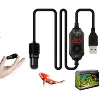 Calentador de inmersión pequeño para acuarios, mini calentador de acuario, calentador sumergible USB para agua salada y dulce.