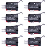 10 piezas Microinterruptor de brazo de palanca de flexión de bisagra larga SPDT interruptor de límite de acción instantánea para Arduino V-154-1C25
