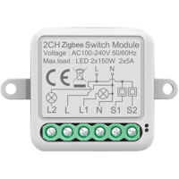 Módulo de interruptor remoto Tuya Smart Switch ZigBee, interruptor oculto invisible Zero Fire, temporizador, ZigBee Zero Fire de 2 vías