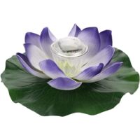 Lámpara solar de nenúfar, impermeable, multicolor, LED, que cambia de color, con forma de flor de loto, para exteriores, flotante, para jardín, piscina y estanque (n.° 2)