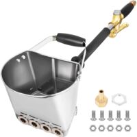 Spritzpistole für Putz, Beton, Mörtel und Kalk zum Streichen von Wänden, Silber