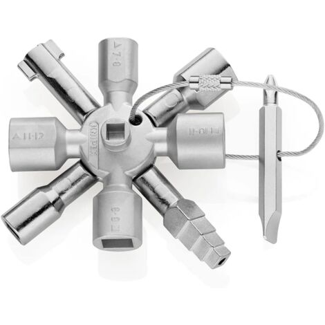 Llave universal para armarios de control, todos los sistemas de cierre habituales, 10 perfiles, llave universal