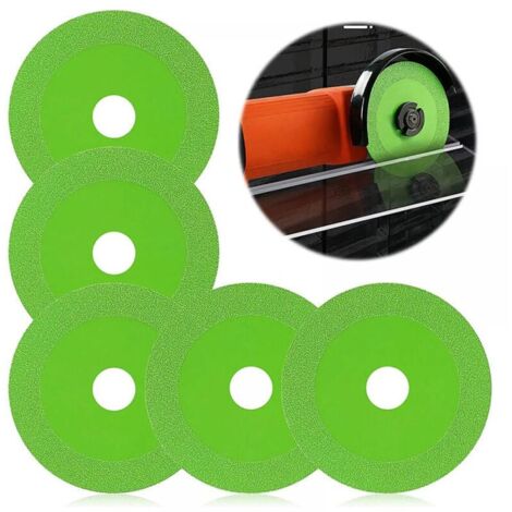 Discos de amolar para losas de roca, discos de corte de vidrio para amoladora angular, cuchillas de corte para cerámica, discos de amolar planos para placas de roca, diámetro de 100 mm (3,93 pulgadas) (1/5)