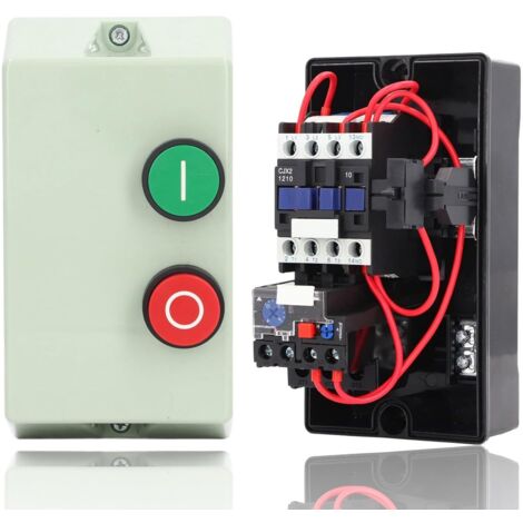 LE1D09M7 Arrancador magnético impermeable monofásico de 220 V, interruptores de control de arranque de motor, convertidores trifásicos, caja de interruptores magnéticos ignífugos (1/5)