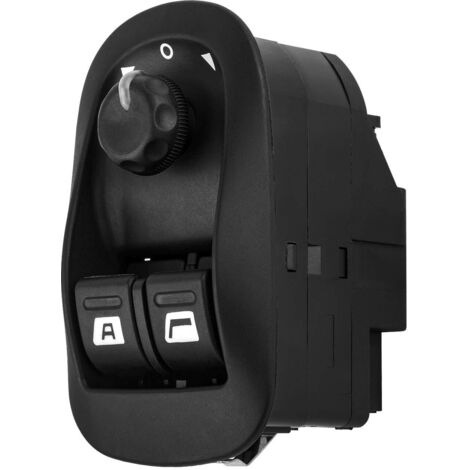 Botón Elevador de Ventana 206 306 Mando Retrovisor 6554.WA Negro (1/5)