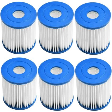 Lote de 6 filtros de repuesto para piscinas Intex, modelos 28601/28602, compatible con el conjunto tipo H 29007E - Para piscinas desmontables. (1/5)