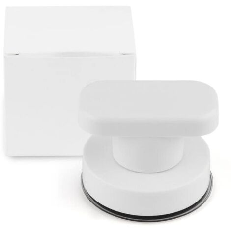 Manijas de vidrio para puertas y ventanas, puertas correderas de baño, armarios, ventosas, manijas no marcantes, manijas de absorción no perforadas (tamaño pequeño, color plata) (1/5)