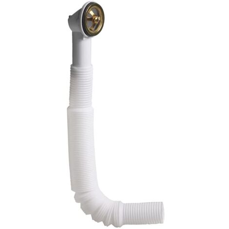 Tubo de desbordamiento para fregadero, interfaz redonda dorada, extensible, diámetro 41 x 41 mm (1/5)