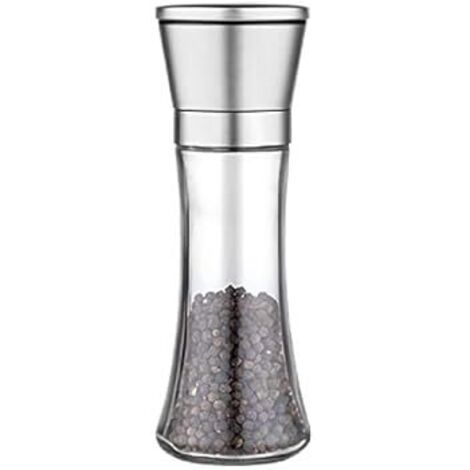 Molino de Sal y Pimienta, Molinillo Manual Acero Inoxidable de Alta Calidad con Grosor Ajustable, Ergonómico para Cocina, Envase Individual (Alto) (1/4)