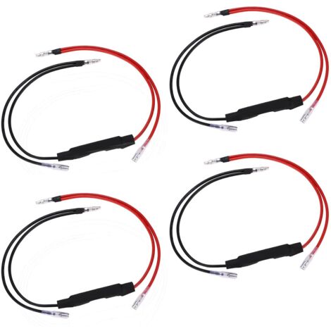 4 Pezzi Resistenza di Carico LED Moto, Correzione Lampeggiatore LED Controllo Errore Flash -10W 10Ω (1/4)