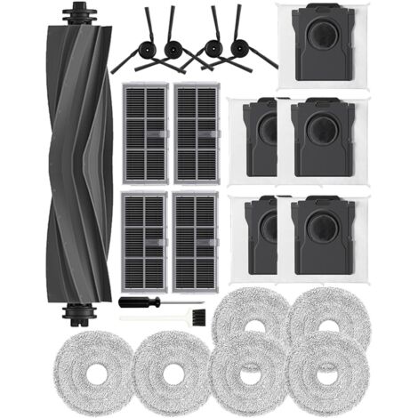 Lote de 22 accesorios para robot aspirador Dreame X40 Ultra/L40 Ultra/X40 Master/Mova P50 Pro Ultra/P10 Pro Ultra, 1 cepillo rodillo, 4 cepillos laterales, 5 bolsas de carbón activo. (1/5)